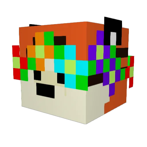 AleCaww Minecraft avatar head, 3D render