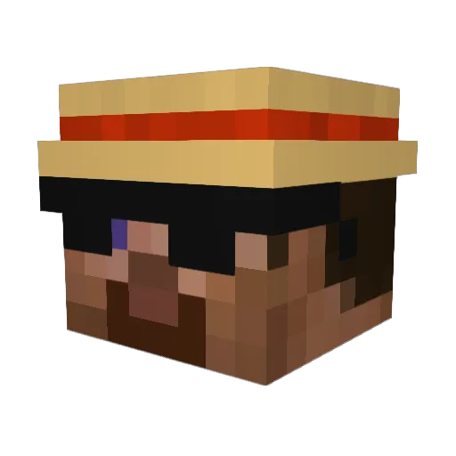 AleCura Minecraft avatar head, 3D render
