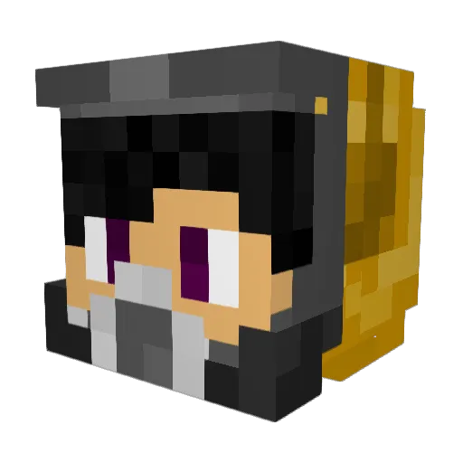 AleGB Minecraft avatar head, 3D render
