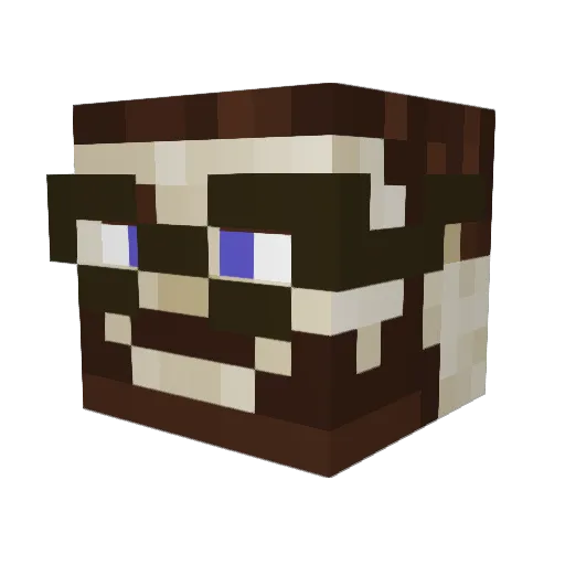 AleIoMar Minecraft avatar head, 3D render