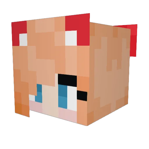AleKitKat Minecraft avatar head, 3D render