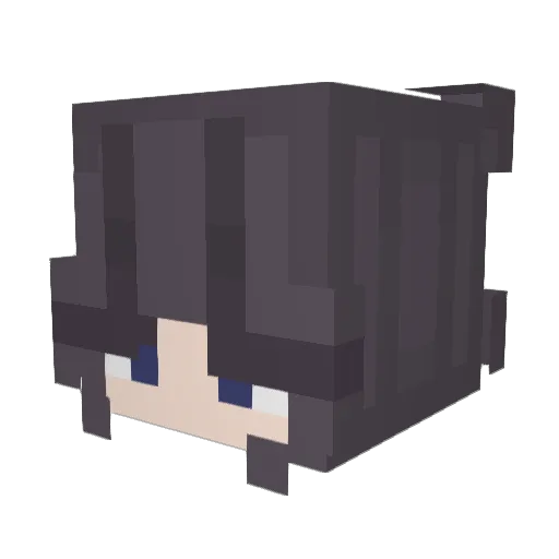 AleNina Minecraft avatar head, 3D render