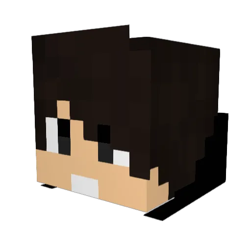 AlePlaysMC_ Minecraft avatar head, 3D render