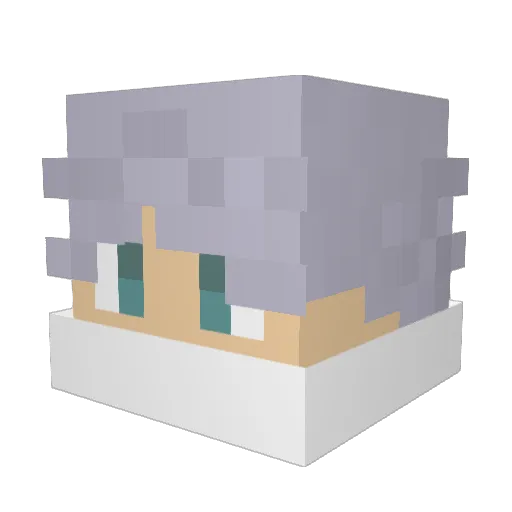 AleQuelloFo Minecraft avatar head, 3D render