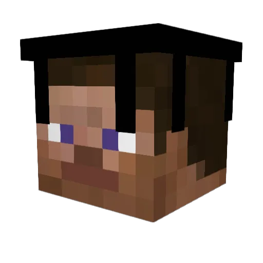 AleRueda2012 Minecraft avatar head, 3D render