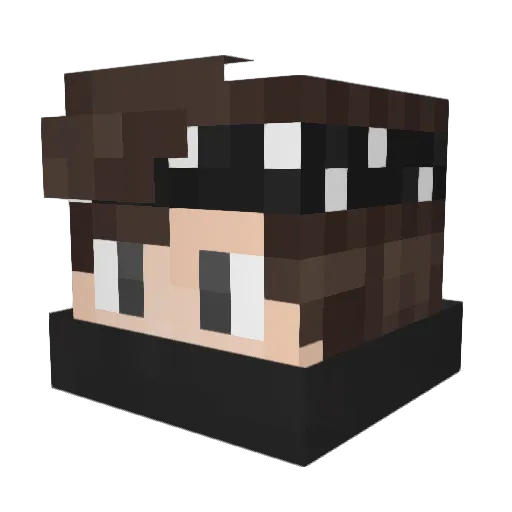 AleSara30 Minecraft avatar head, 3D render
