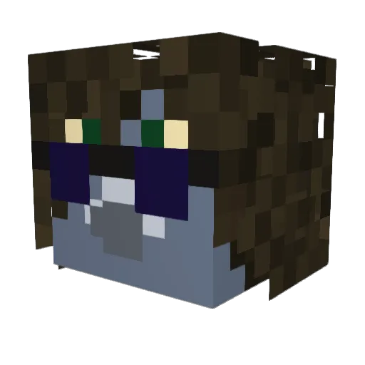 AleSta007 Minecraft avatar head, 3D render