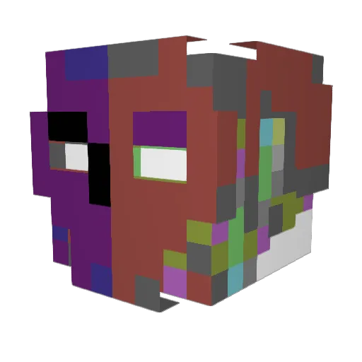 AleTauri Minecraft avatar head, 3D render
