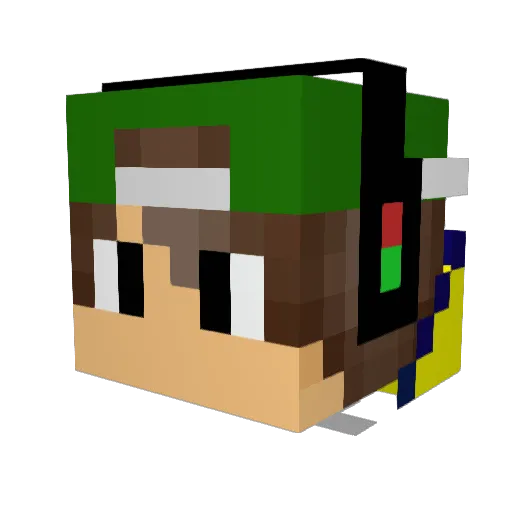 AleXuSs Minecraft avatar head, 3D render