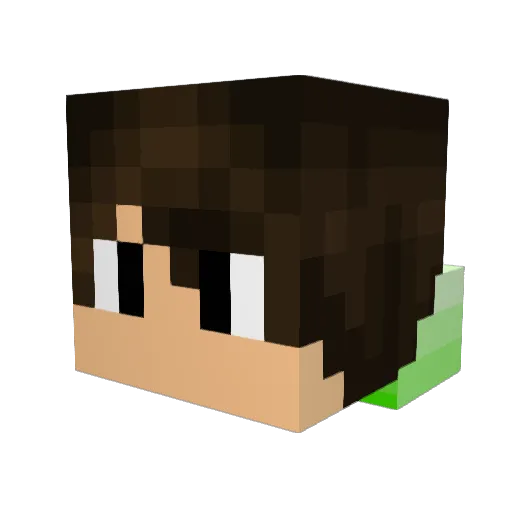 Ale_2533 Minecraft avatar head, 3D render