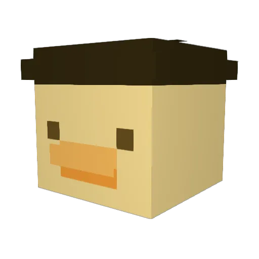 Ale_Cast Minecraft avatar head, 3D render