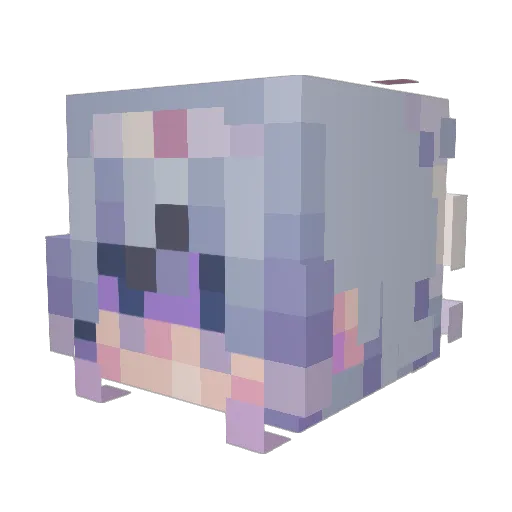 Ale_bottom Minecraft avatar head, 3D render