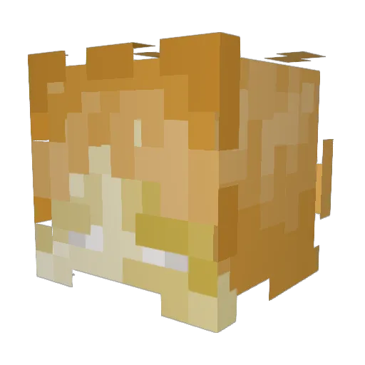 AleaDTL Minecraft avatar head, 3D render