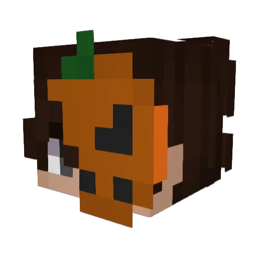 AleaVeran Minecraft avatar head, 3D render