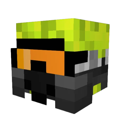 Aleandy Minecraft avatar head, 3D render