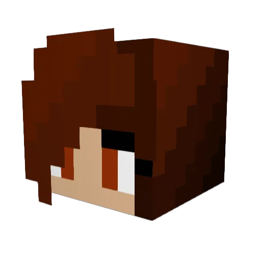 Aleathya Minecraft avatar head, 3D render