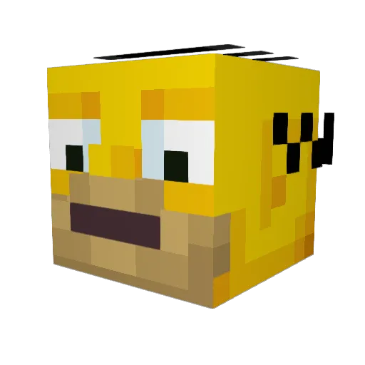 Aleatories Minecraft avatar head, 3D render
