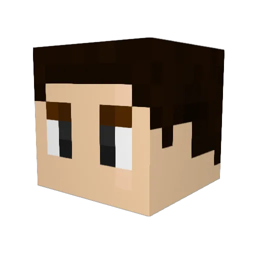 Alebababa Minecraft avatar head, 3D render
