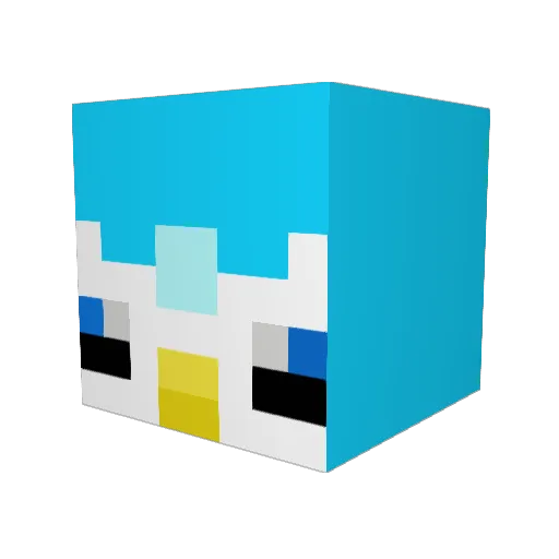 AlecDaKid Minecraft avatar head, 3D render