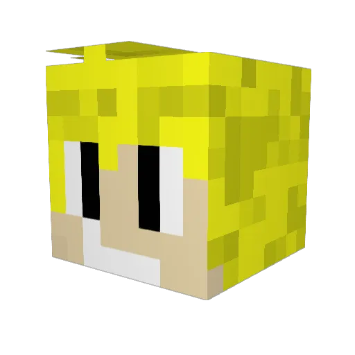 AlecDek Minecraft avatar head, 3D render
