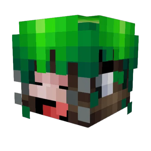 Alecay Minecraft avatar head, 3D render