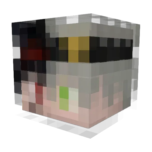 Alecco Minecraft avatar head, 3D render
