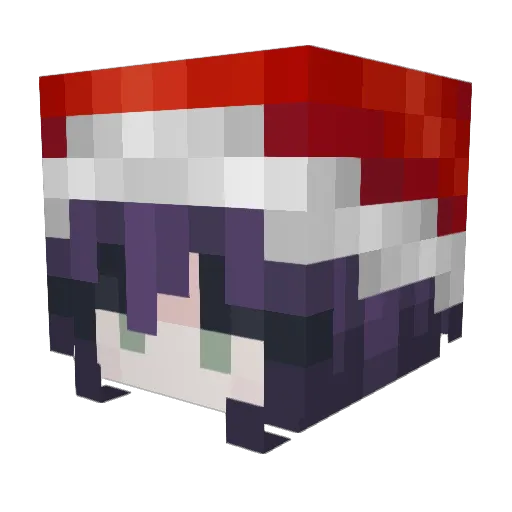 Alechava Minecraft avatar head, 3D render