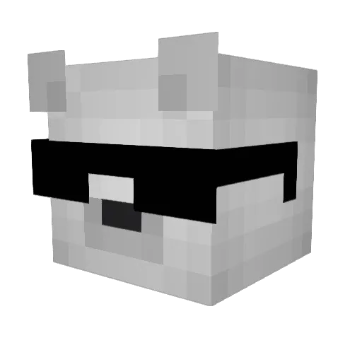AlechiK0 Minecraft avatar head, 3D render