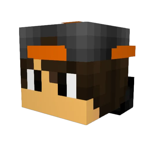 Alecraft88 Minecraft avatar head, 3D render