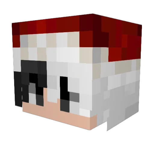 Alectric24 Minecraft avatar head, 3D render