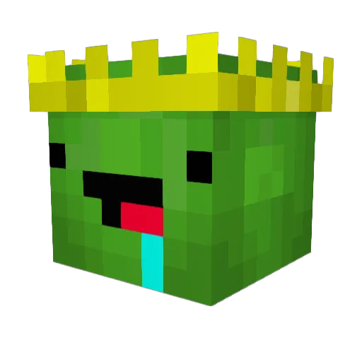 AlecxDelfin Minecraft avatar head, 3D render