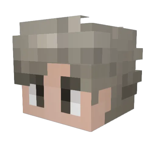 Aleczin Minecraft avatar head, 3D render