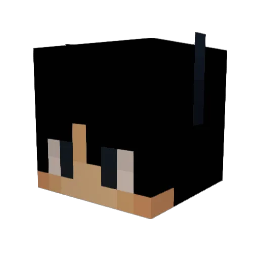 Aledafni Minecraft avatar head, 3D render