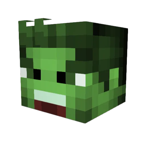 AledrinksJuega Minecraft avatar head, 3D render