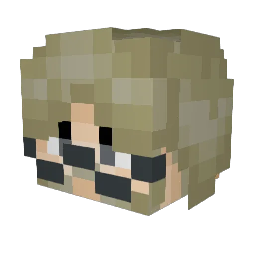 Alee1212 Minecraft avatar head, 3D render