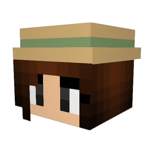 Aleecia Minecraft avatar head, 3D render