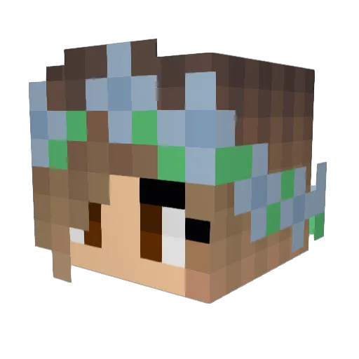 Aleeeah Minecraft avatar head, 3D render