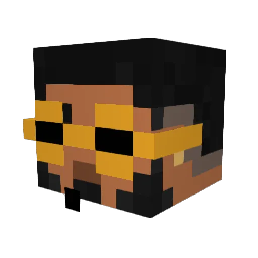 Aleeeeetg Minecraft avatar head, 3D render