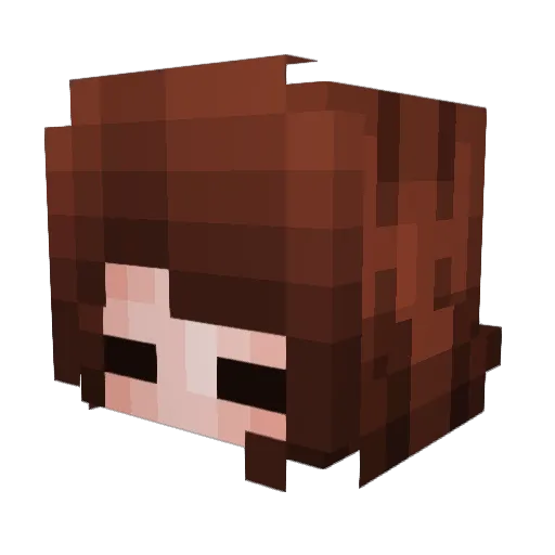 Aleeina Minecraft avatar head, 3D render