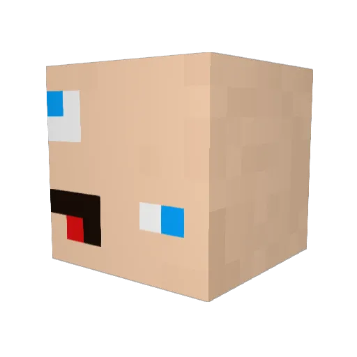 Aleel619 Minecraft avatar head, 3D render