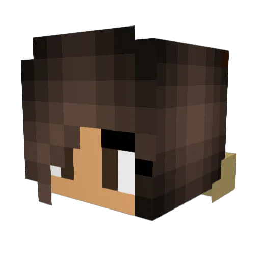 AleesiaGreen Minecraft avatar head, 3D render