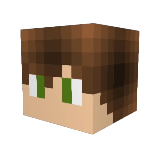 Aleex51 Minecraft avatar head, 3D render
