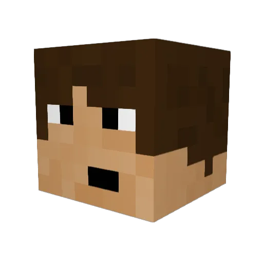 Aleex Minecraft avatar head, 3D render