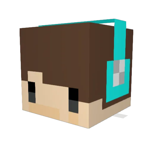 AleexSA Minecraft avatar head, 3D render