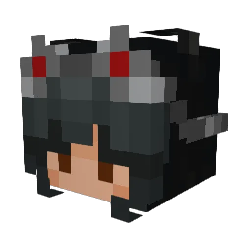 Aleexiaaa Minecraft avatar head, 3D render