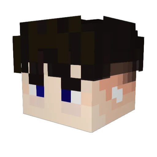 Aleextm Minecraft avatar head, 3D render