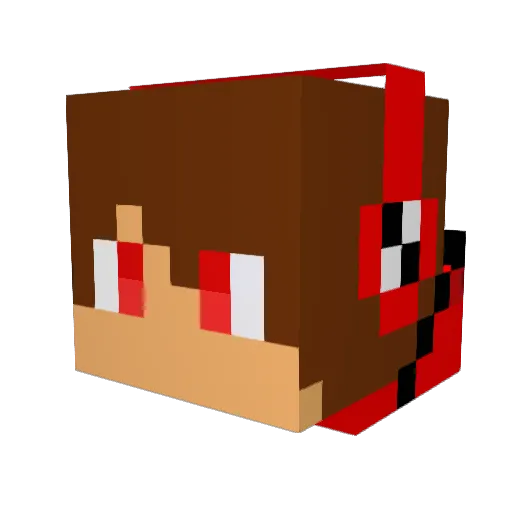 Aleexxxx Minecraft avatar head, 3D render