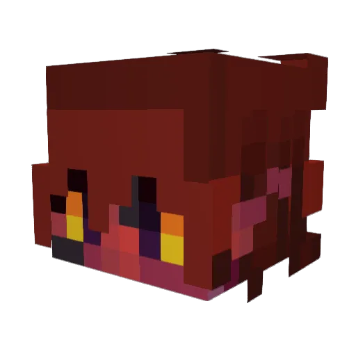AleeyRose Minecraft avatar head, 3D render