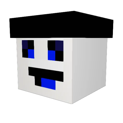 Alef2 Minecraft avatar head, 3D render