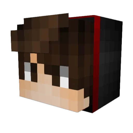AlefeGameplayes Minecraft avatar head, 3D render